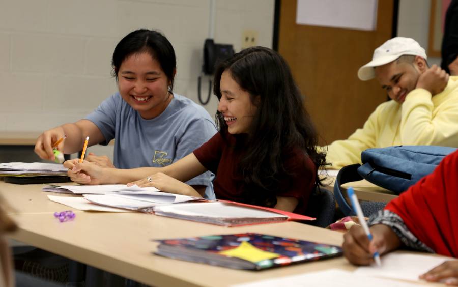 ESL students in classroom