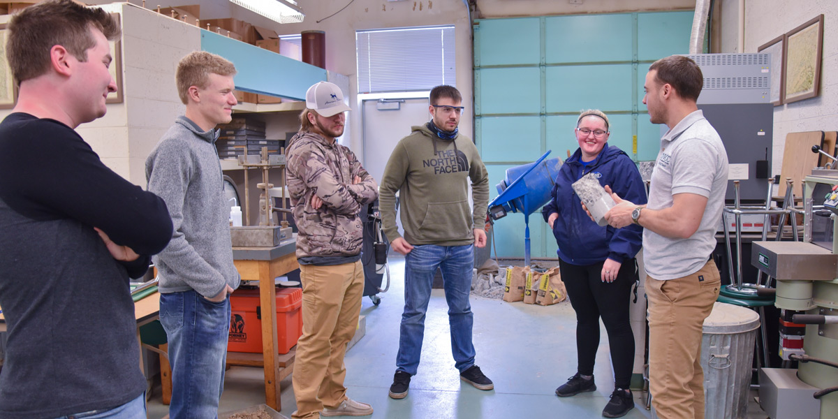 Civil Engineering Technology Students in Classroom