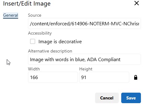 Insert/Edit Image Dialog Box