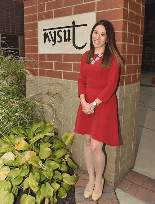 Alumna Jolene DiBrango outside NYSUT office