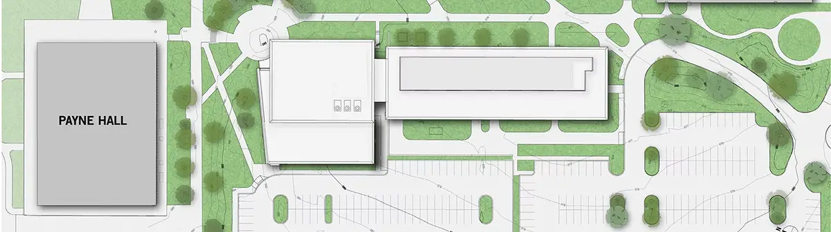 Illustration of Applied Technology Center on Utica Campus