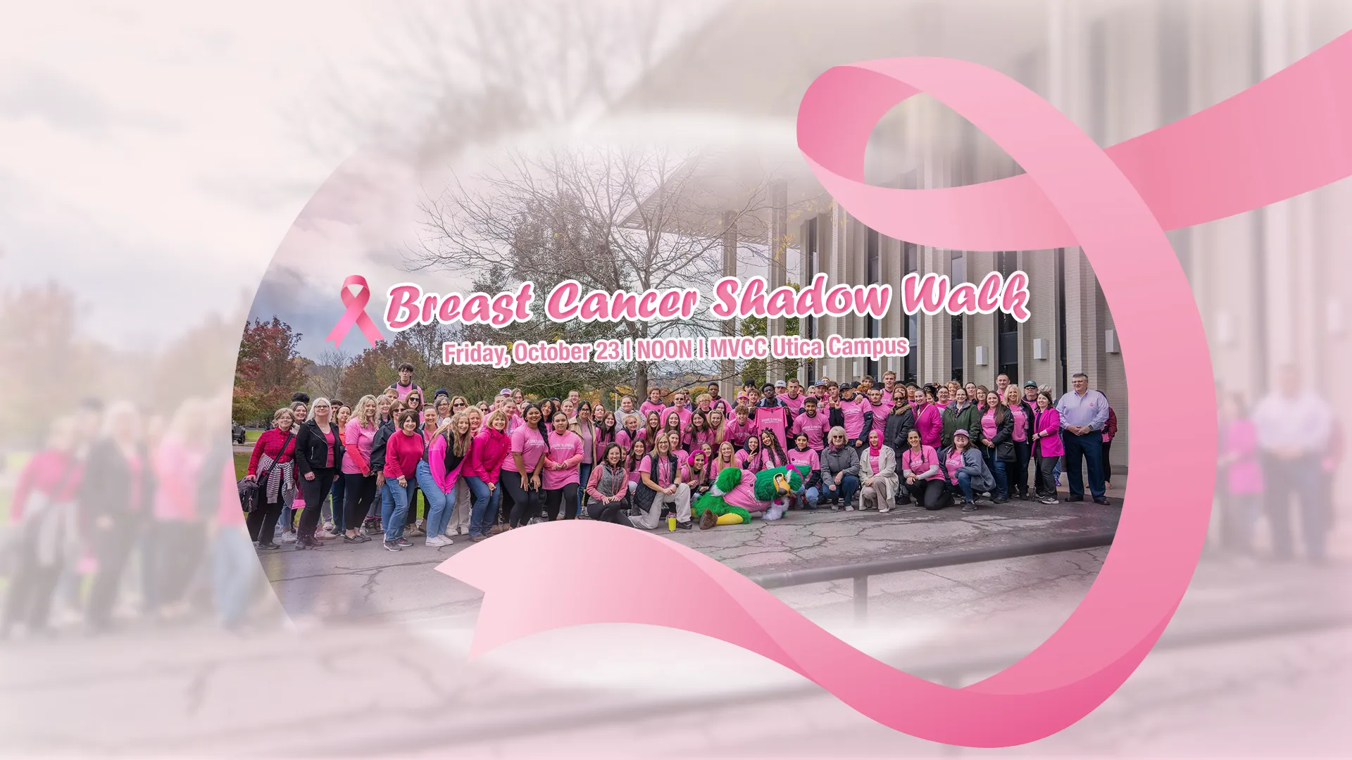 Breast Cancer Shadow Walk at Noon on Friday, October 23, at MVCC Utica Campus
