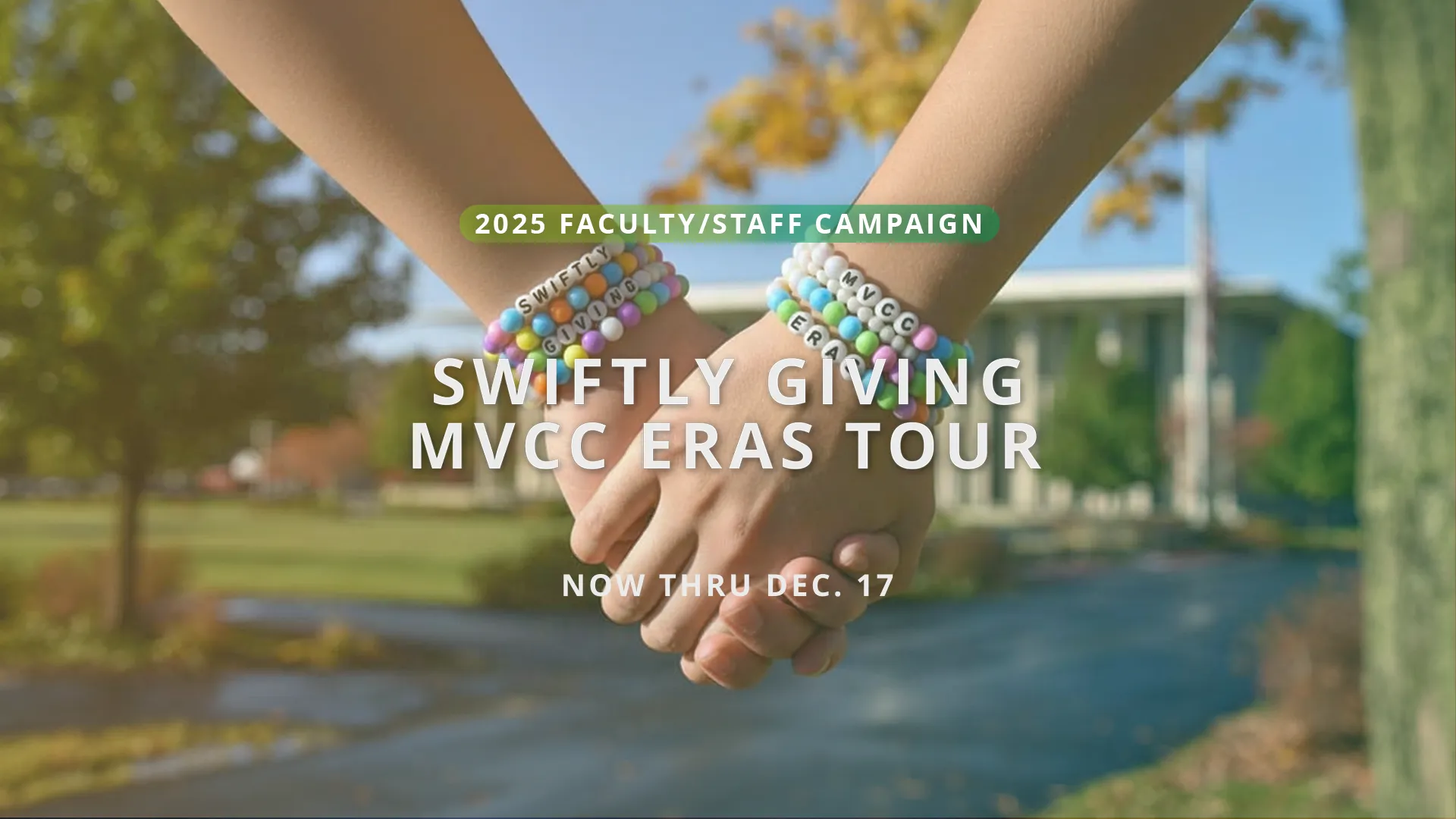 MVCC Hawks Faculty and Staff Campaign Now through December 17. Great Causes, Colleagues Quotes, Weekly Raffles, Grand Prize, Donor Gift and More!