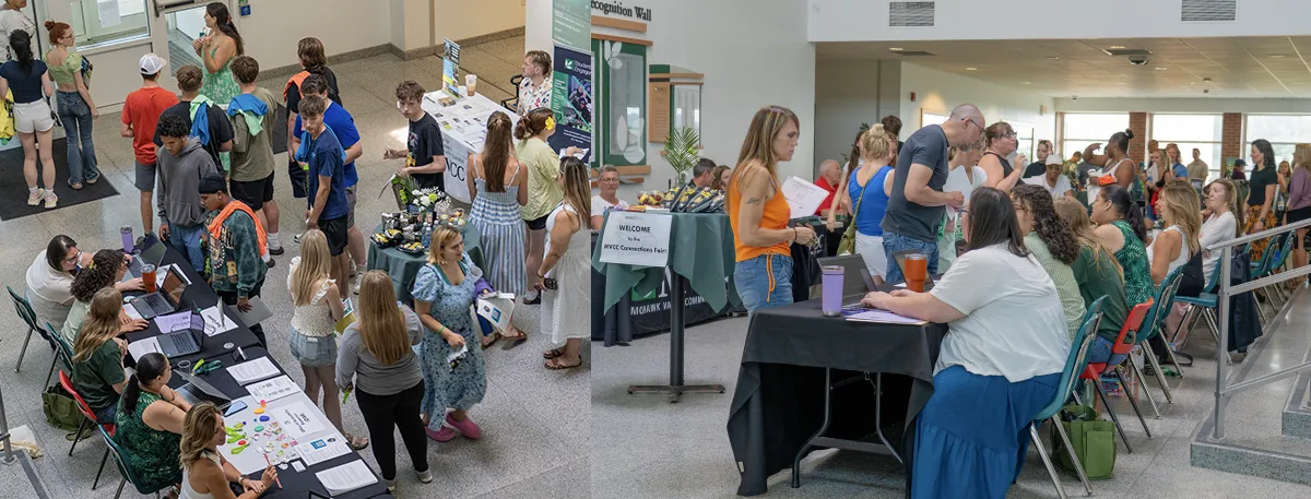 New Residence Hall Students nand Parents at the Connection Fair