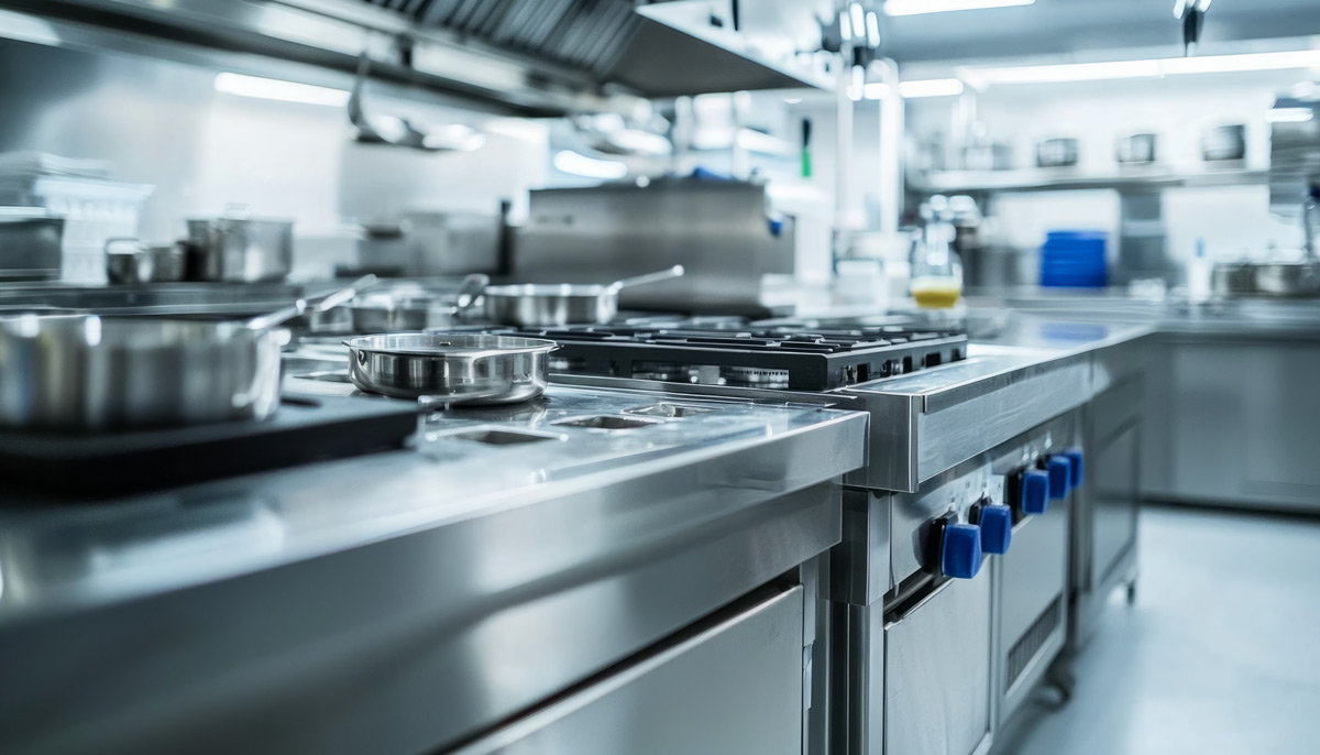 picture of a clean and organized resturant kitchen