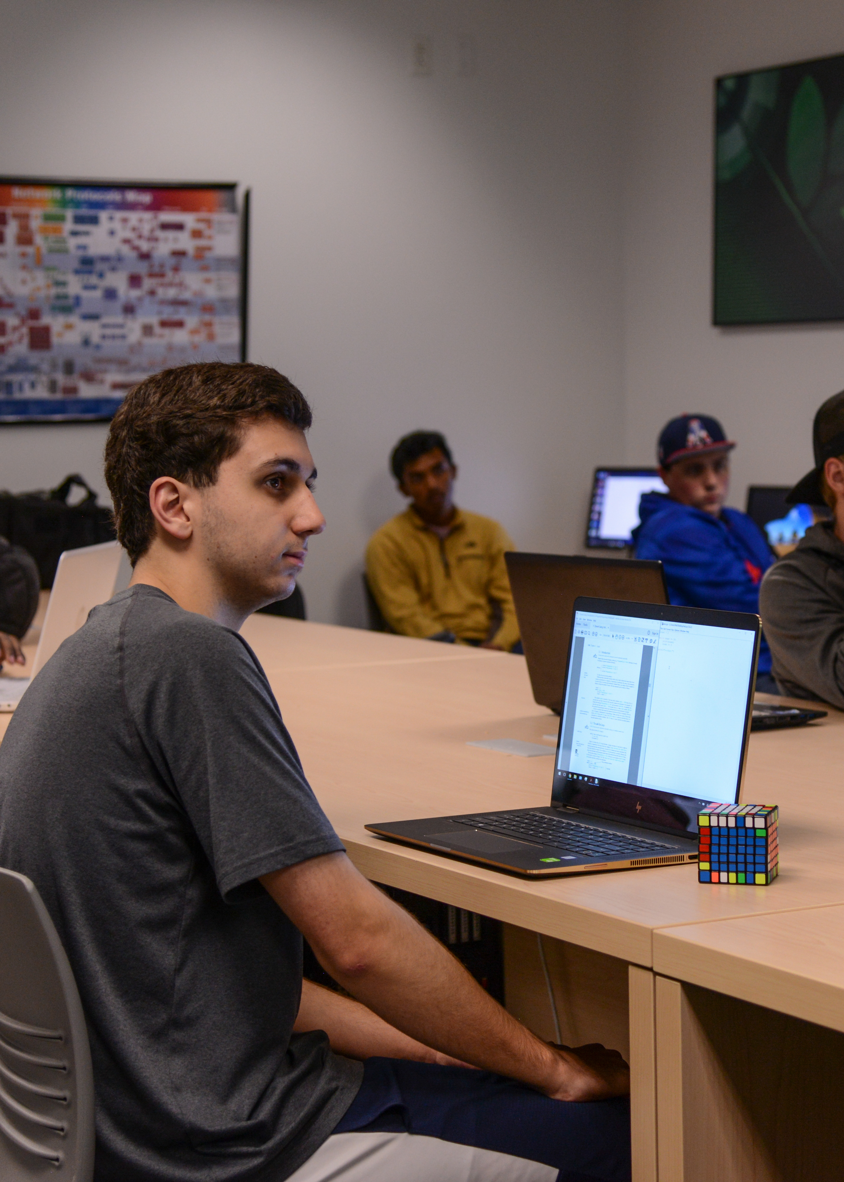 student attending the IT support lecture