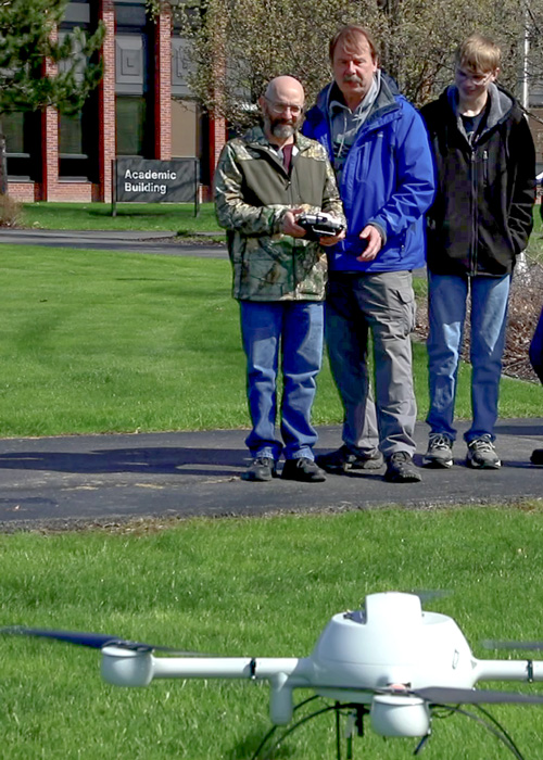 student having a drone operation training