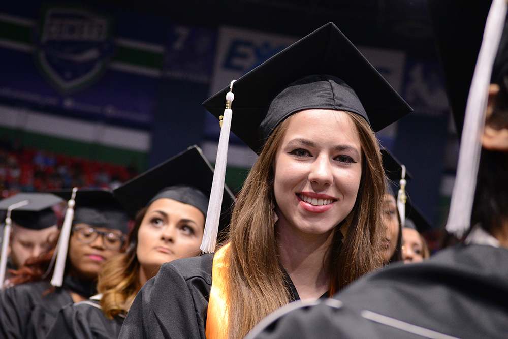 Happy graduate smiling