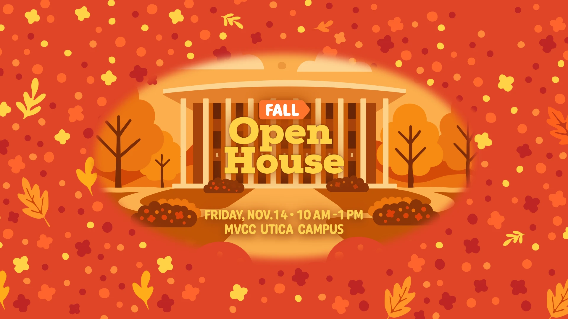 MVCC's Fall Open House on Friday, November 14 at Utica Campus. Come see what MVCC has to offer!