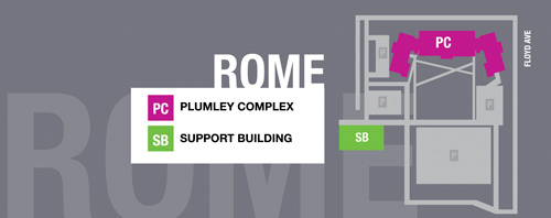 simple map of Rome campus