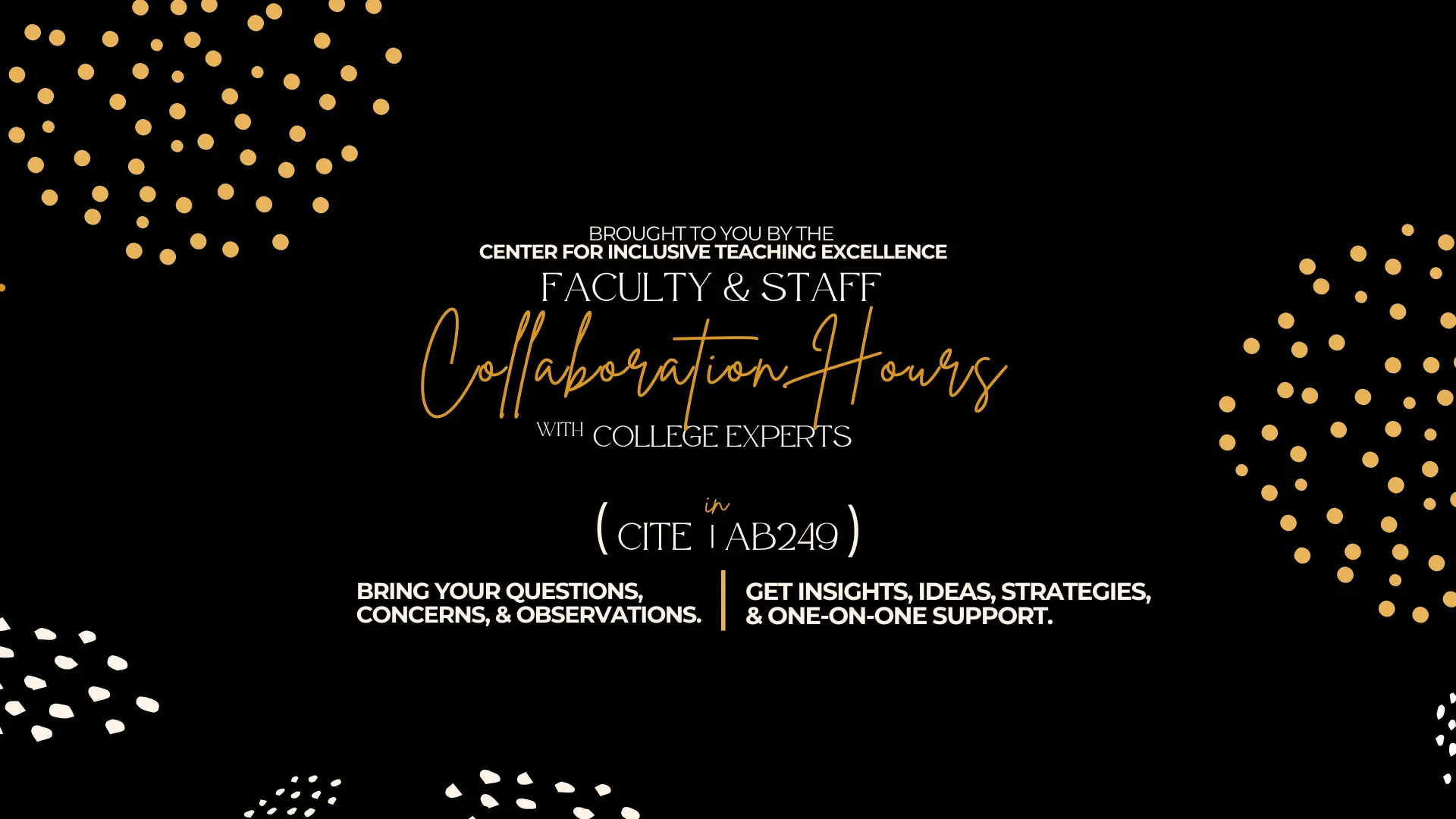 Faculty and Staff Collaboration Hours with College Experts in AB249